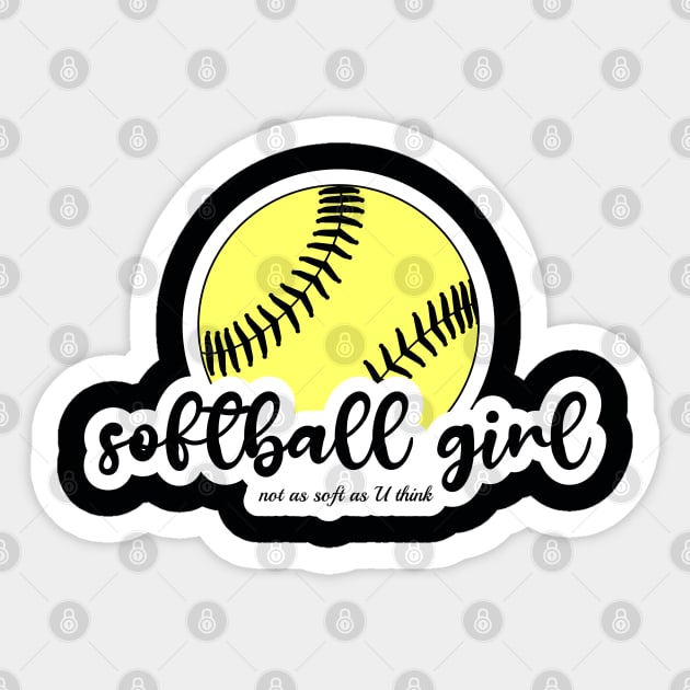 Softball Girl Sticker by PureJoyCraft